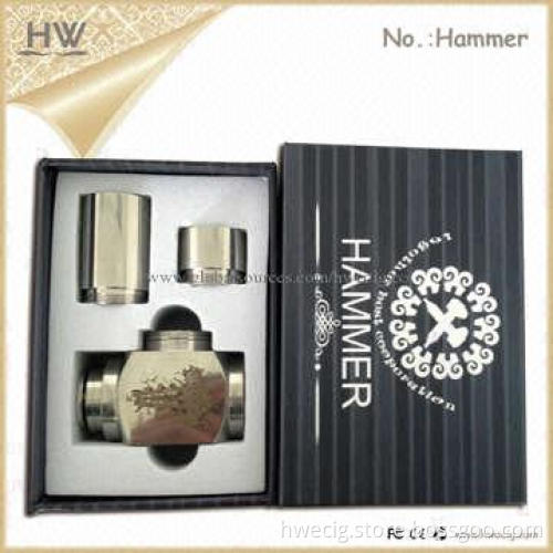 2014 Top Sales Full Mechanical/Stainless Steel Hammer Mod with CE/RoHS Mark/2200mAh Battery Capacity